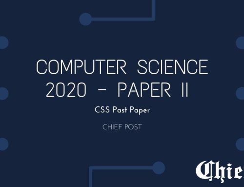 Computer Science 2020, Paper 2 — CSS Past Paper