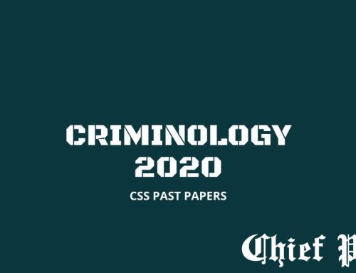 Criminology 2020 — CSS Past Paper