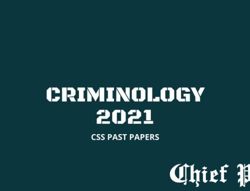 Criminology 2021 — CSS Past Paper