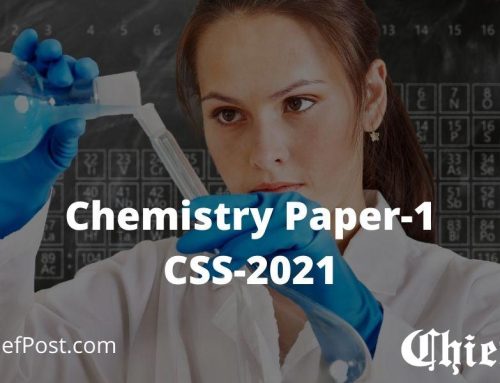Chemistry Paper-1 2021 — CSS Past Paper