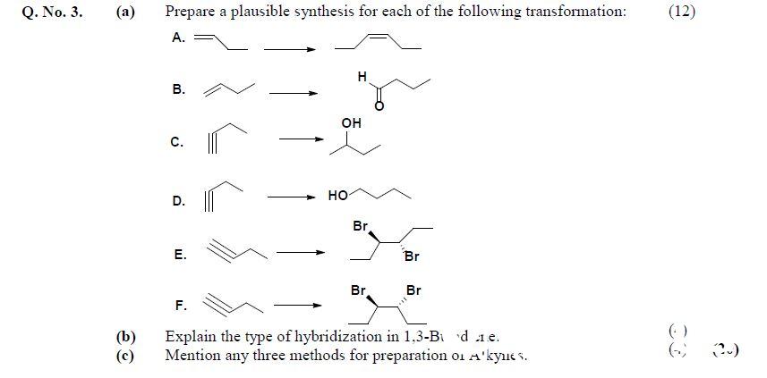 Question No 3, Chemistry Paper-2, CSS 2019