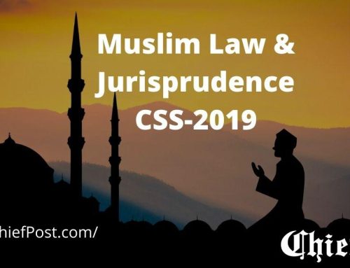 Muslim Law and Jurisprudence 2019 — CSS Past Paper