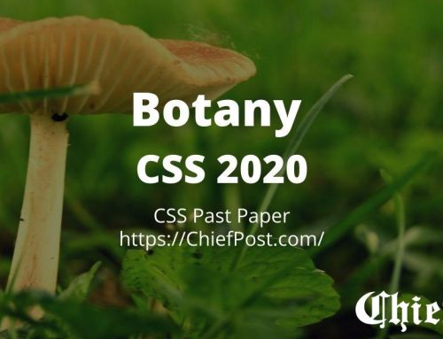 Botany 2020 — CSS Past Paper