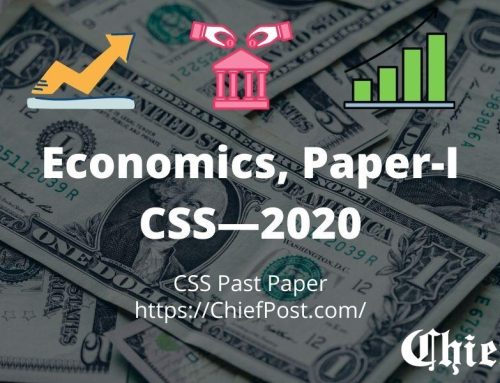 Economics, Paper 1, 2020 — CSS Past Paper