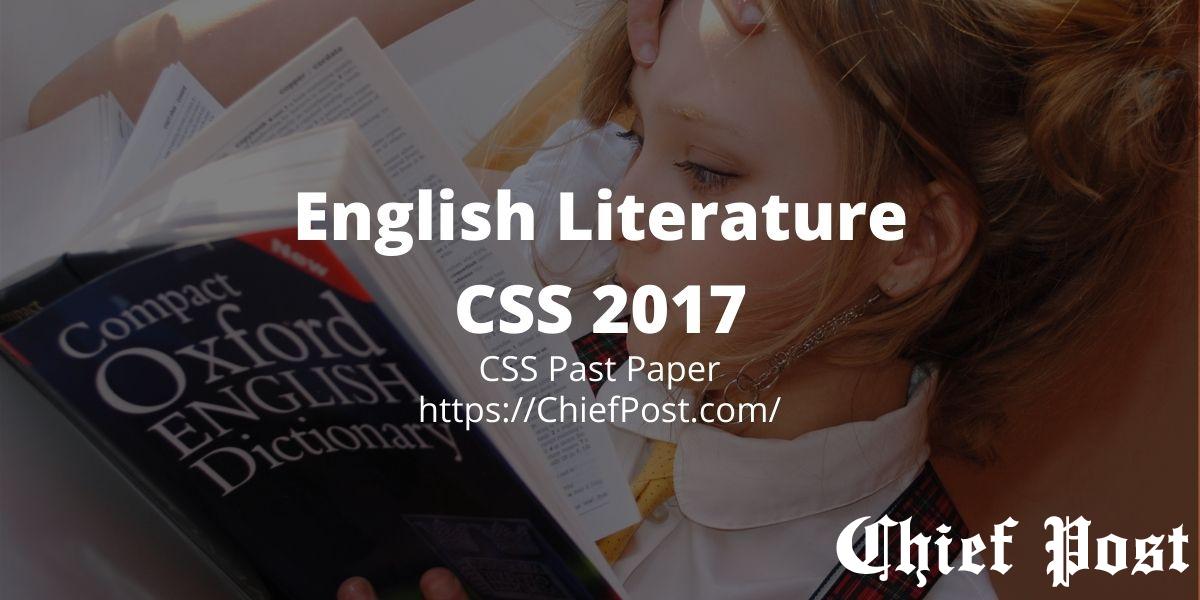English Literature CSS 2017