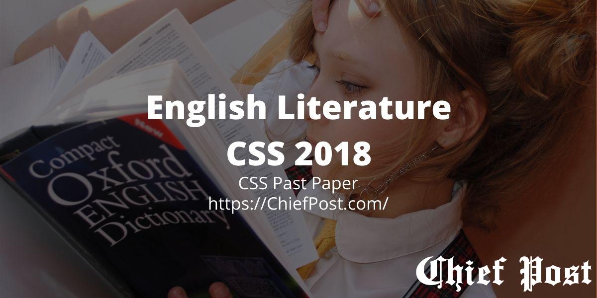 English Literature CSS 2018