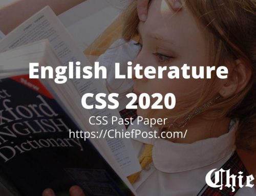 English Literature 2020 — CSS Past Paper