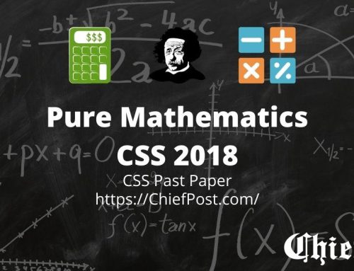 Pure Mathematics 2018 — CSS Past Paper